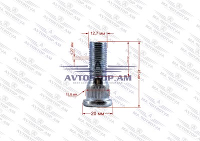 Շպիլկա 1/2-20x30 Ø 15.8 մմ L= 45 մմ CRP1580F40 - фото 10201