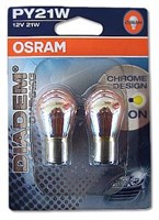 OSRAM   PY21w   (1 կոնտակտ)  12v  21W   Նիկել   Շեղ 7507DC