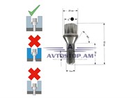 ԲՈԼՏ անիվի M12x1,5x28  կոնուս, K=աստղաձև 8 կողմանի, ցինկ 275110SD