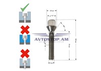 ԲՈԼՏ անիվի M12x1,5x75  կոնուս, K=17, ցինկ 075295 (C17A75)