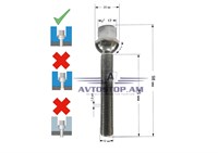 ԲՈԼՏ անիվի M12x1,5x75  սֆեռա, K=17, ցինկ 085295 (S17A75)