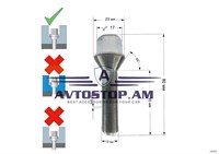 ԲՈԼՏ անիվի M12x1,5x55 կոնուս, K=17, ցինկ 075216 (C17A55)